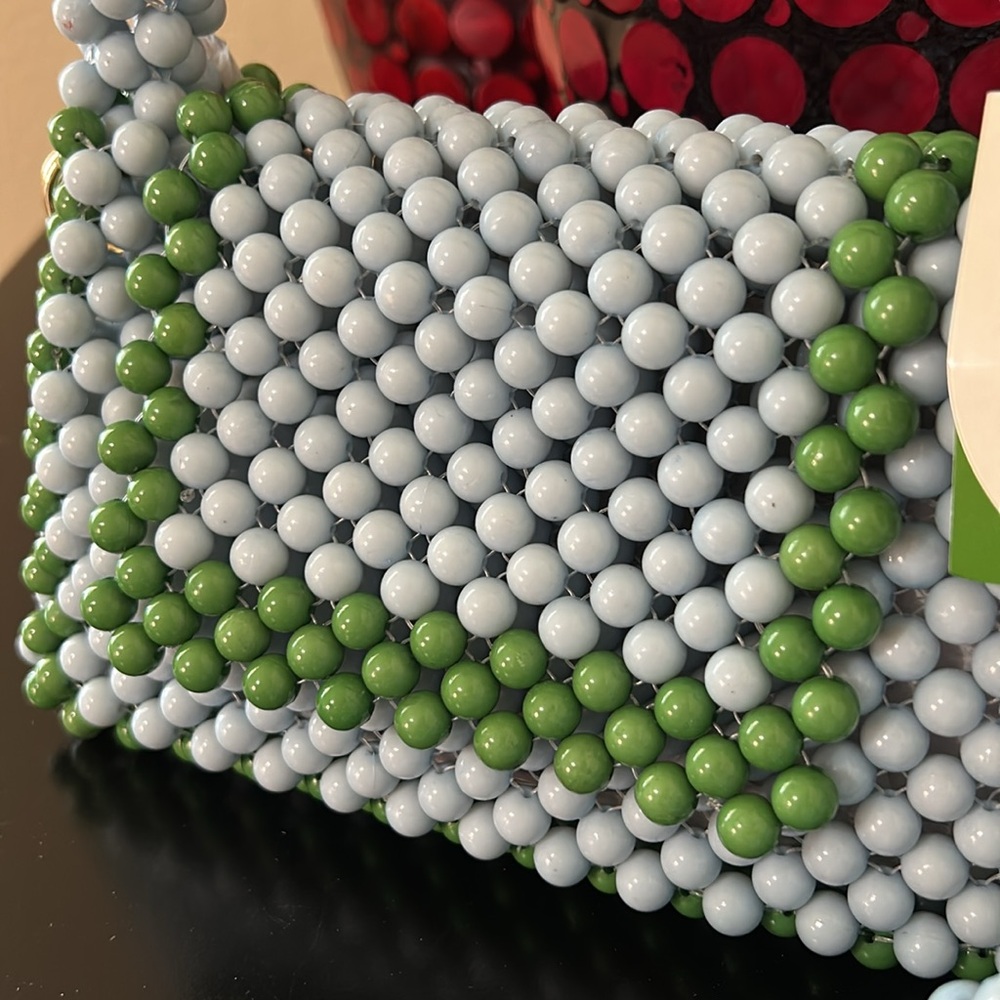 Kate Spade x Target NWT Blue and Green Colorblock Beaded Crossbody Bag - Picture 6 of 10